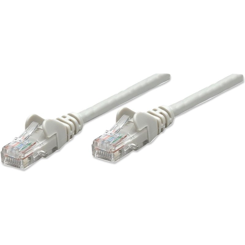 Intellinet Network Patch Cable, Cat5e, 10m, Grey, CCA, U/UTP, PVC, RJ45, Gold Plated Contacts, Snagless, Booted, Lifetime Warranty, Polybag - Cordon de raccordement - RJ-45 (M) pour RJ-45 (M) -...
