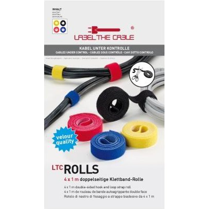 LTC ROLL STRAP - Bande velcro - blanc, bleu, jaune, rouge