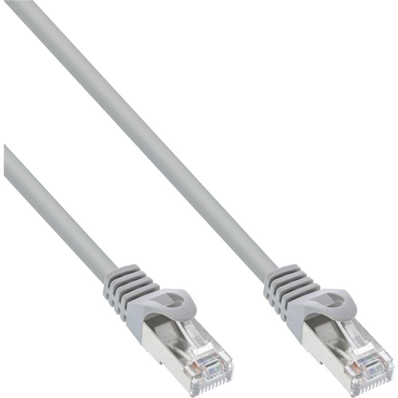 InLine - Cordon de raccordement - RJ-45 (M) pour RJ-45 (M) - 1 m - SFTP - CAT 5e - gris