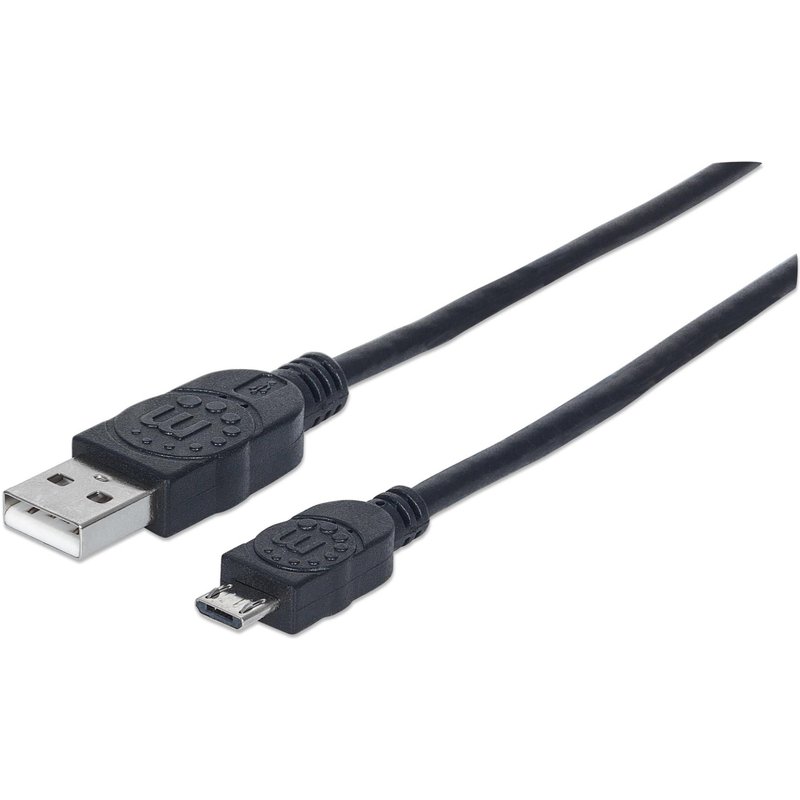 Manhattan 325677 câble USB USB 2.0 0,5 m USB A Micro-USB B Noir