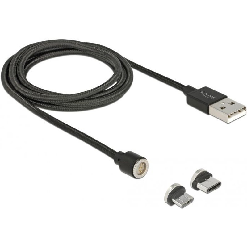 DeLOCK 85723 câble USB USB 2.0 1,1 m USB A USB C/Micro-USB B Noir