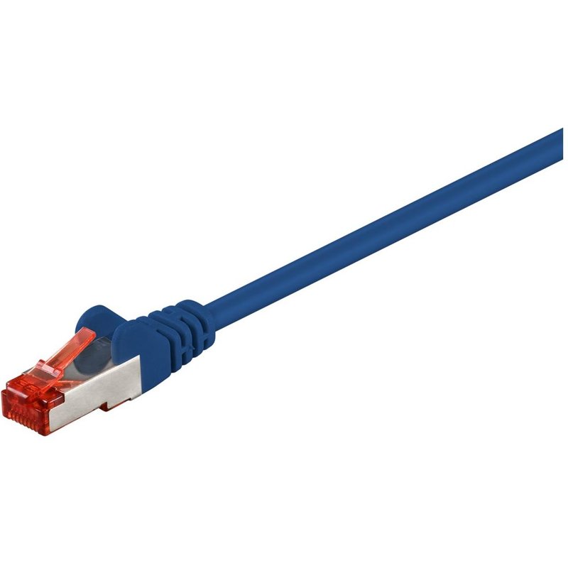 goobay - Câble réseau - RJ-45 (M) pour RJ-45 (M) - 3 m - pairs in metal foil (PiMF) - CAT 6 - sans halogène, moulé - bleu