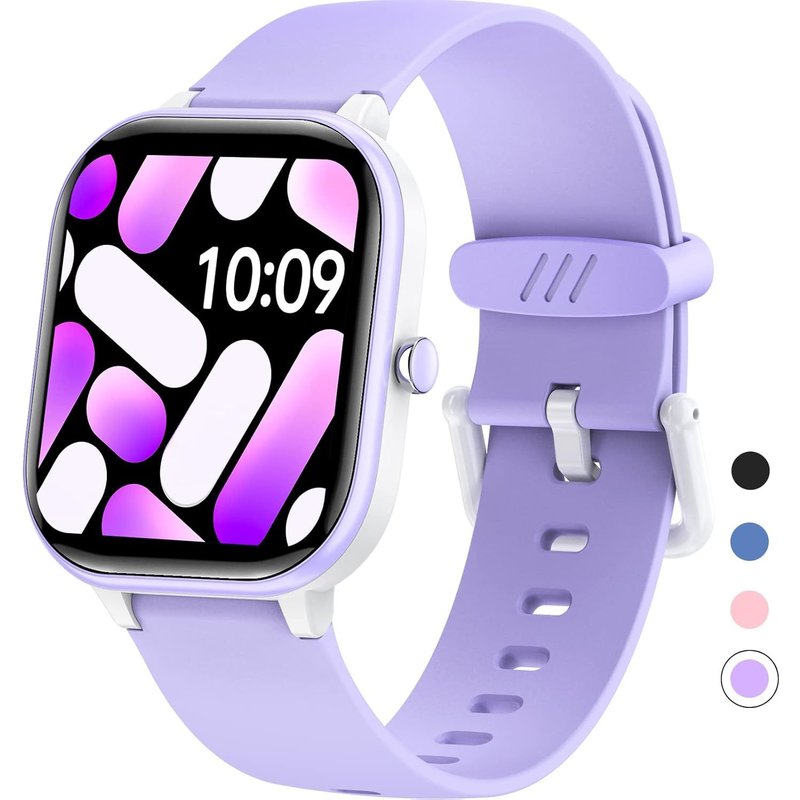 JEXNOVASHOP-Fitness Tracker Montre pour Enfants, Montre Intelligente étanche IP68 avec 19 Modes de Sport, podomètre, Moniteur de Sommeil, Excellent Cadeau pour Filles Adolescents 6-16 (Mauve)