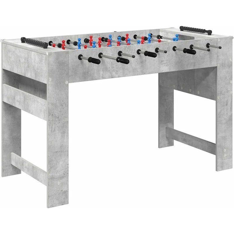 vidaXL Table de Foosball Gris béton 125 x 60,5 x 80 cm