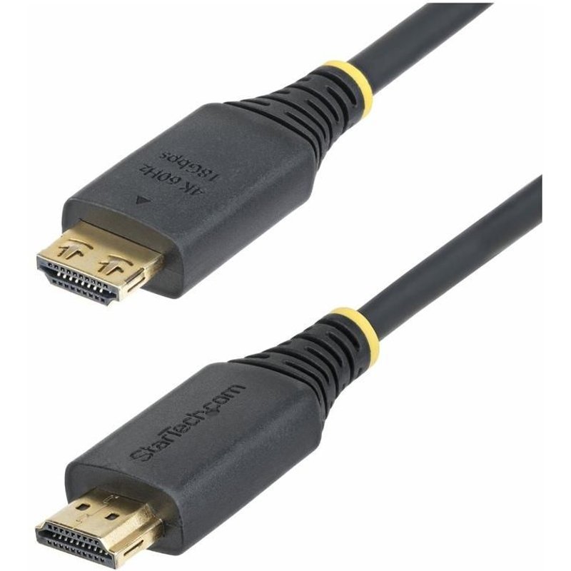 StarTech.com 6ft High Speed HDMI Cable w/Gripping Connectors, 4K 60Hz - High speed - câble HDMI avec Ethernet - HDMI mâle pour HDMI mâle - 1.8 m - blindé - noir - sans halogène, passif, support pour 4K60Hz, support 1080 p 240 Hz, support pour...