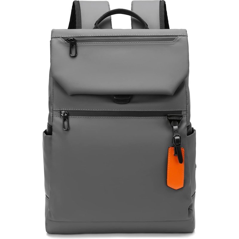 Sac à Dos Ordinateur Portable Sac à Dos de Voyage 15.6 Pouces avec USB Charging Port Sac à Dos d'affaires Fonctionnel Sac a Dos PC Portable pour Loisir Scolaire Affaire Imperméable Nylon Gris