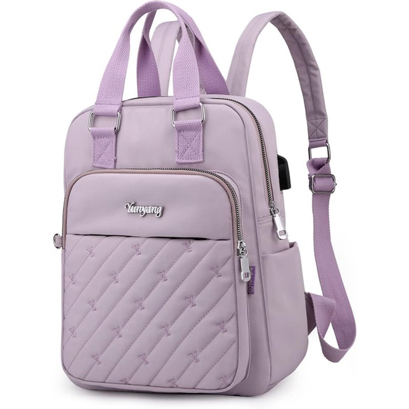 Sac a Dos Femme Grand Sac à Dos pour Ordinateur Sacs Portés Dos Léger Sacs à Dos Loisir Daypacks Sac D'école Collège Sac a Dos pour Travail Voyage L'école Violet