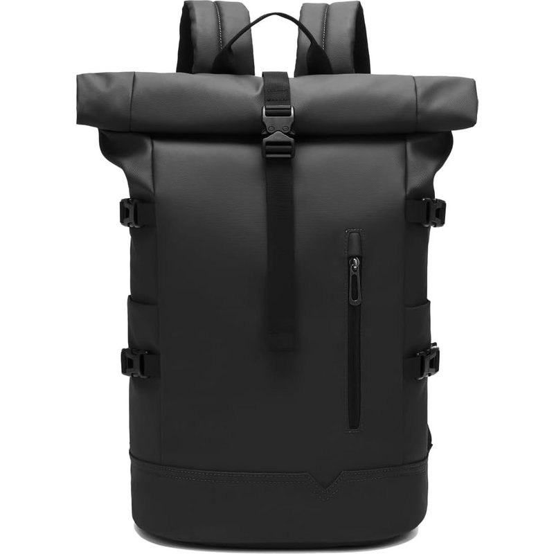 Sac a Dos Homme Etanche 33L pour 15.6 Pouces Ordinateur Portable Extensible pour Randonnée Travail Voyage Cyclisme Université-Noir