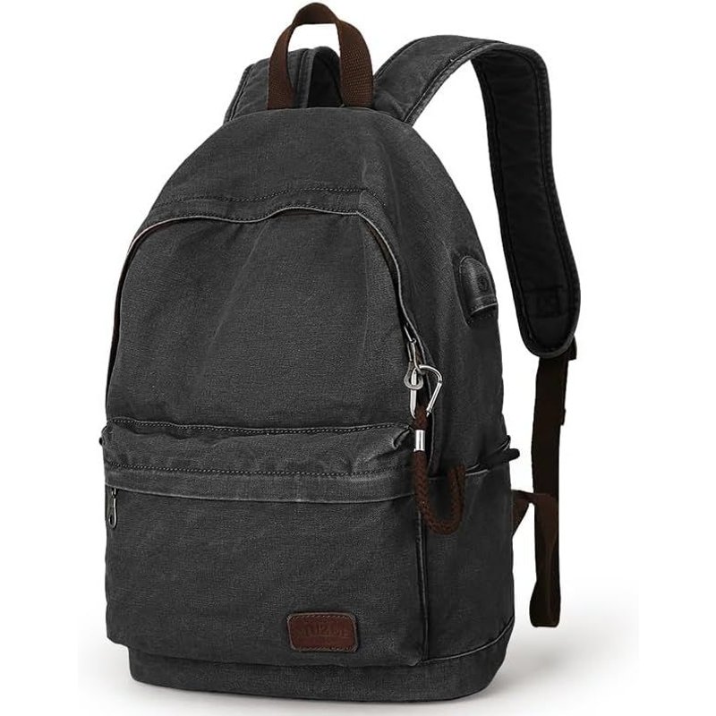 Sac à Dos Grande Taille en Toile avec USB Charging Port Sac à Dos,pour randos,Voyages ou école,Scolaire¿Peut accueillir Un Ordinateur 15.6 Pouces