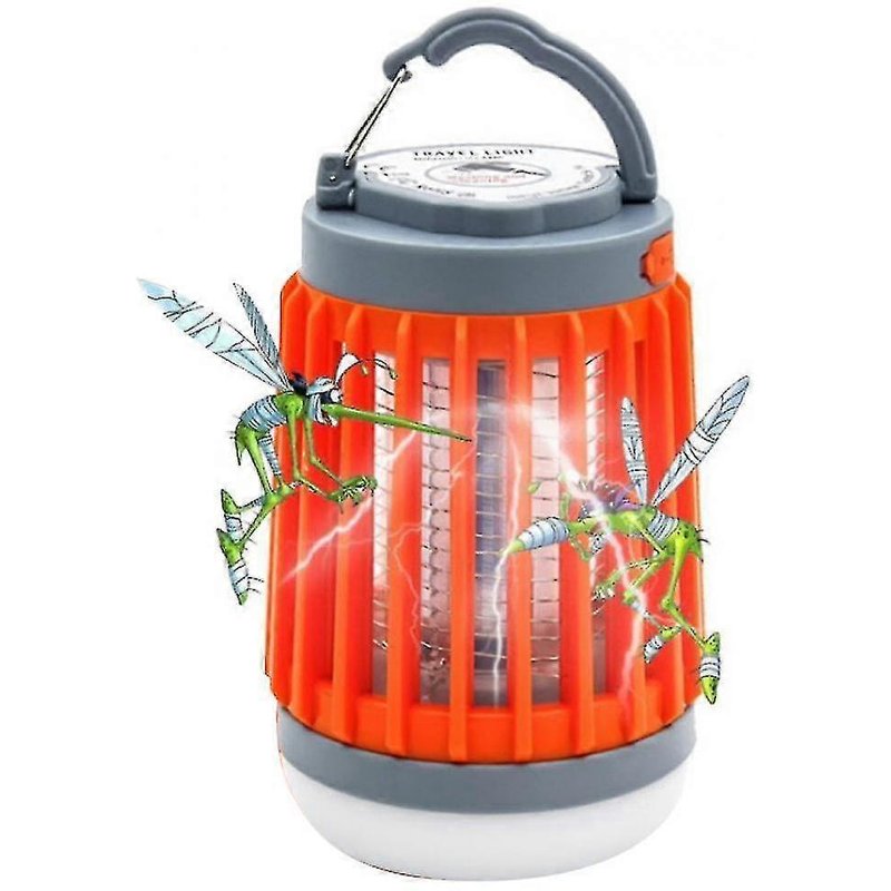 Piège à moustiques solaire, anti-mouches, anti-moustiques LED, orange