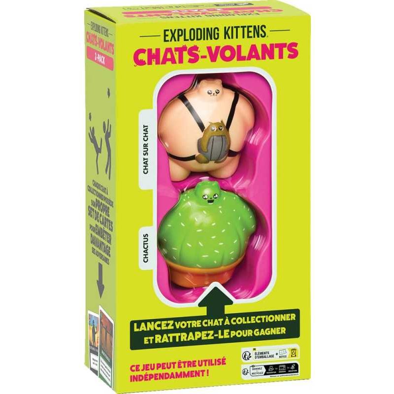 Jeu D'ambiance Exploding Kittens Chats-Volants Duo Pack 2 2 Chats Mousse 24 Cartes