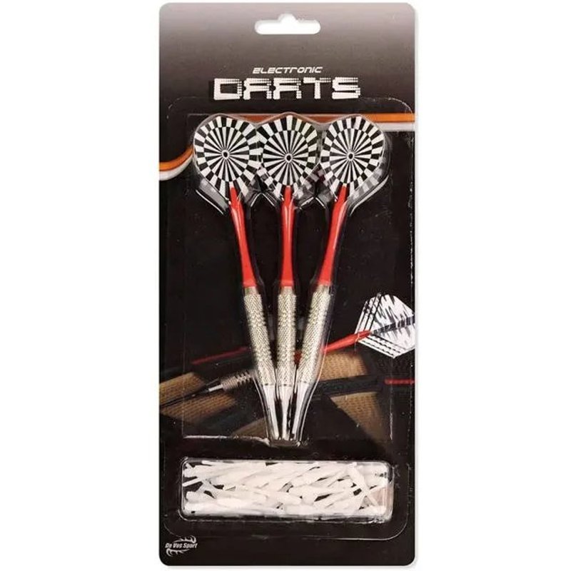 Set d'accessoires fléchettes - DE VES SPORT - 3 fléchettes - 50 pointes - Multicolore - Plastique - Pour enfants