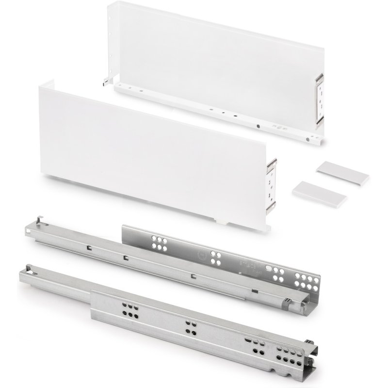 Tiroir extérieur Simplex 25kg hauteur 159mm - profondeur 440mm - acier - peint en blanc