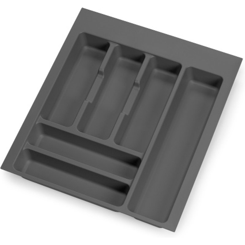 range-couverts Optima pour tiroir universel - module 450mm - Plastique - Gris antracite