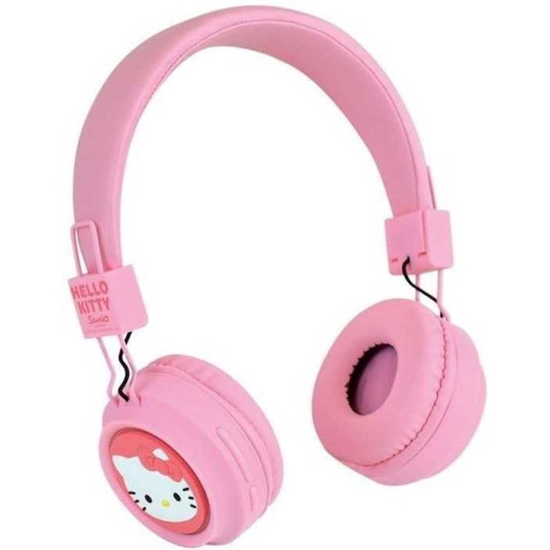 CASQUE AJUSTABLE BLUETOOTH AVEC MICRO - HELLO KITTY - CÂBLE USB - CÂBLE AUDIO - DES 3 ANS