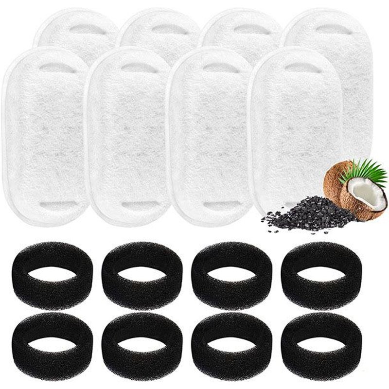 Filtres De Fontaine À Eau Pour Chat, Pour Fontaine À Eau À Capsule Petlibro Noir Blanc 18+18 Packs