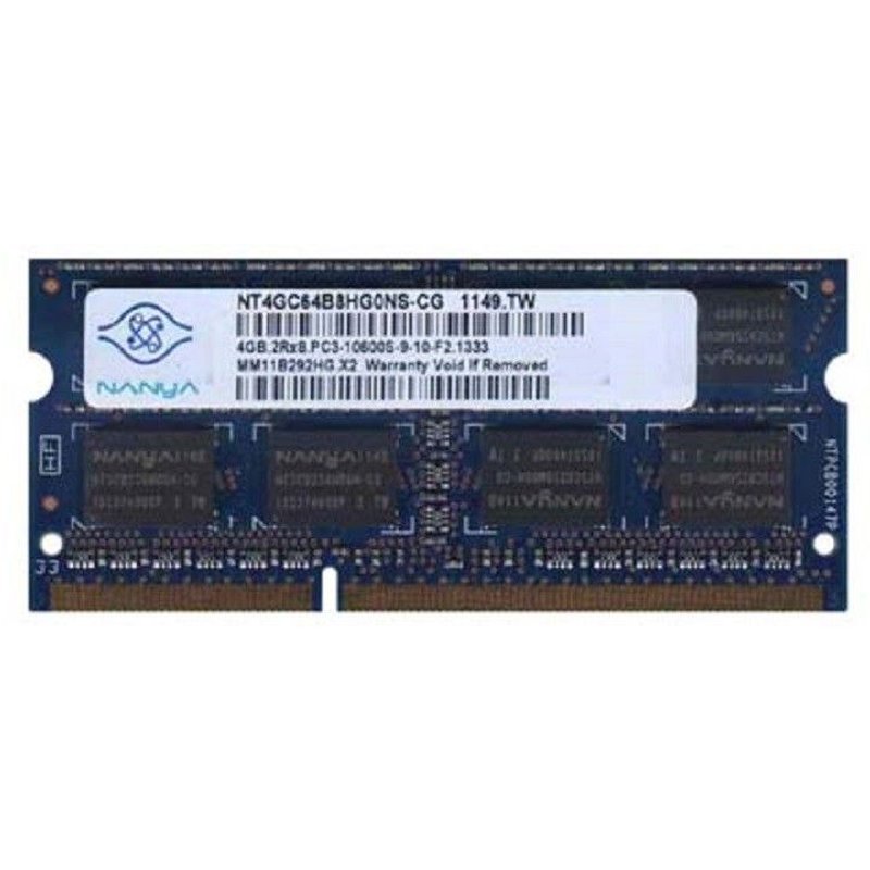 4Go RAM PC Portable SODIMM Nanya NT4GC64B8HG0NS-CG DDR3 PC3-10600S 2Rx8 1333MHz