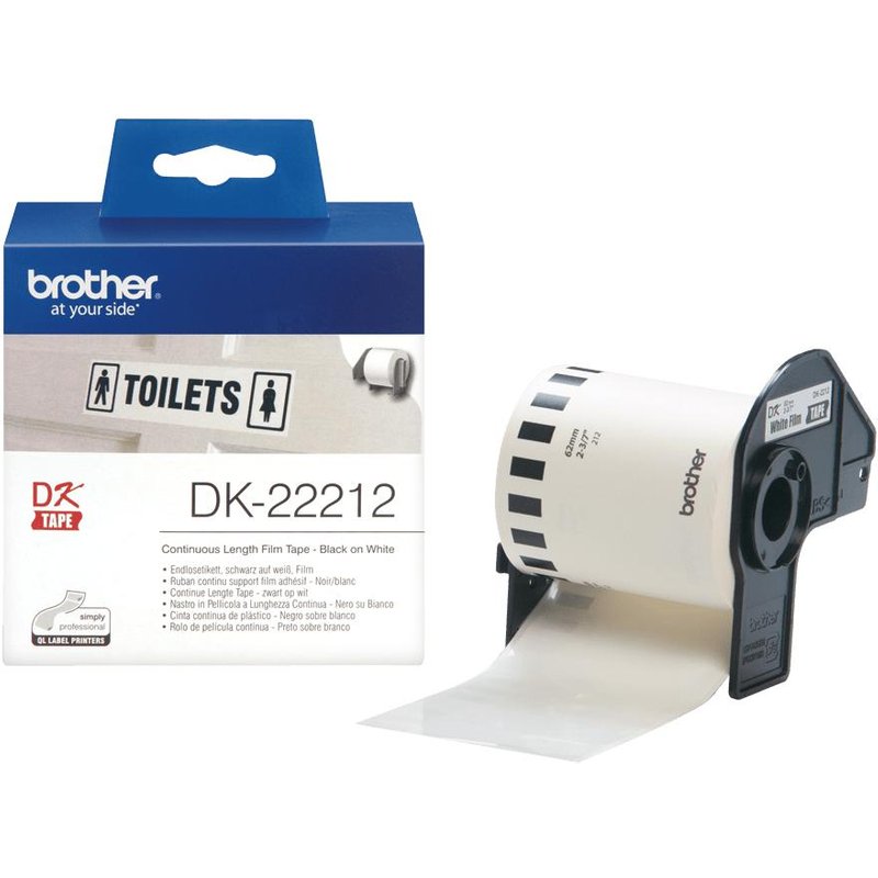 Brother DK-22212 - Rouleau de film continu original - Noir sur blanc, 62 mm