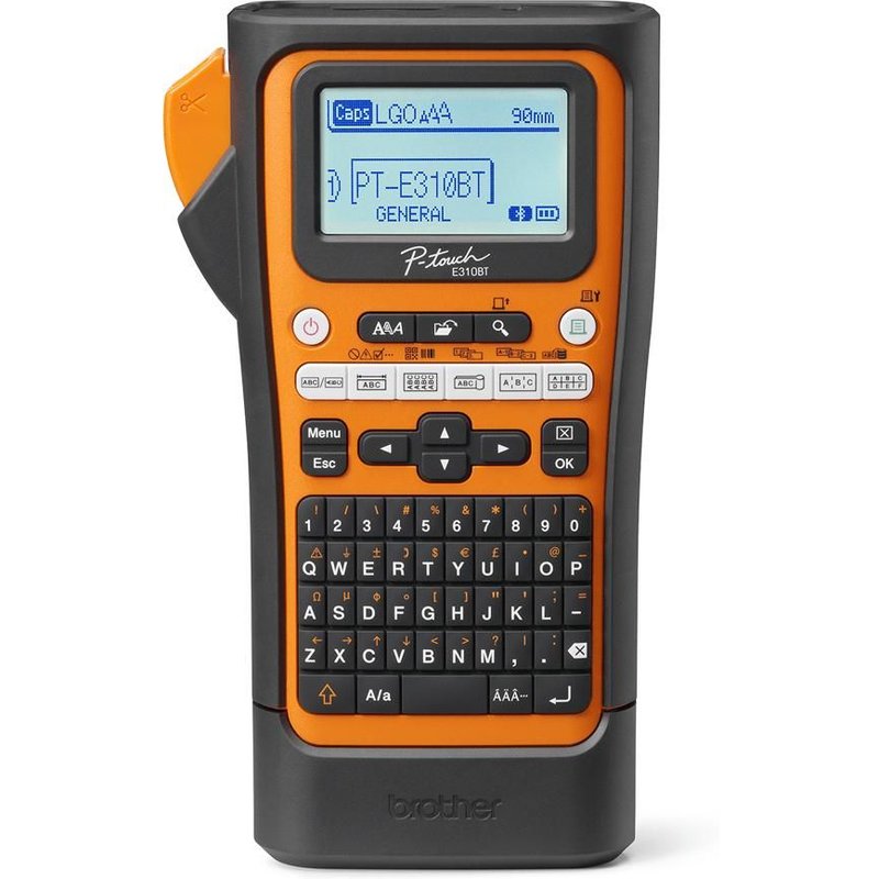 Brother PT-E310BTVP imprimante pour étiquettes Transfert thermique 180 x 180 DPI 20 mm/sec Sans fil et filaire HSE/TZe Bluetooth QWERTY