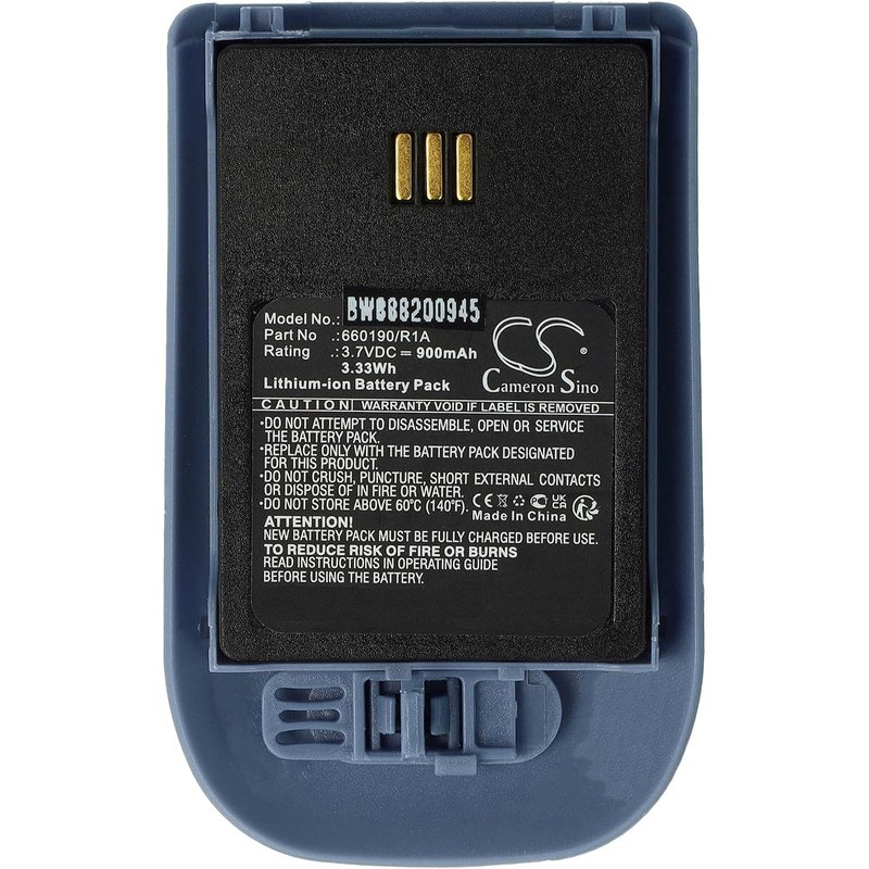 Batterie Compatible Avec Ascom I62 Protector, I62 Talker Téléphone Fixe Sans Fil (900Mah, 3,7V, Li-Ion) Bleu/Gris
