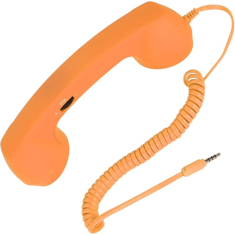 Combiné Téléphonique Rétro Sans Fil, Combiné Usb Résistant Aux Radiations Pour Téléphones Portables, Noir (Orange)