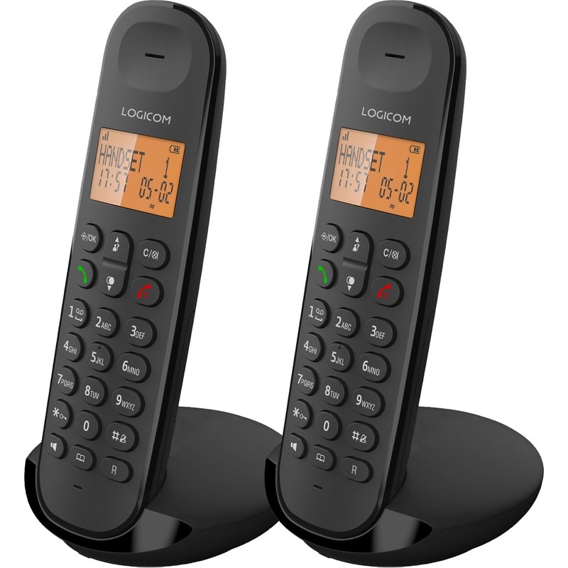 Iloa 250 Téléphone Fixe Sans Fil Sans Répondeur - Duo - Téléphones Analogiques Et Dect - Noir