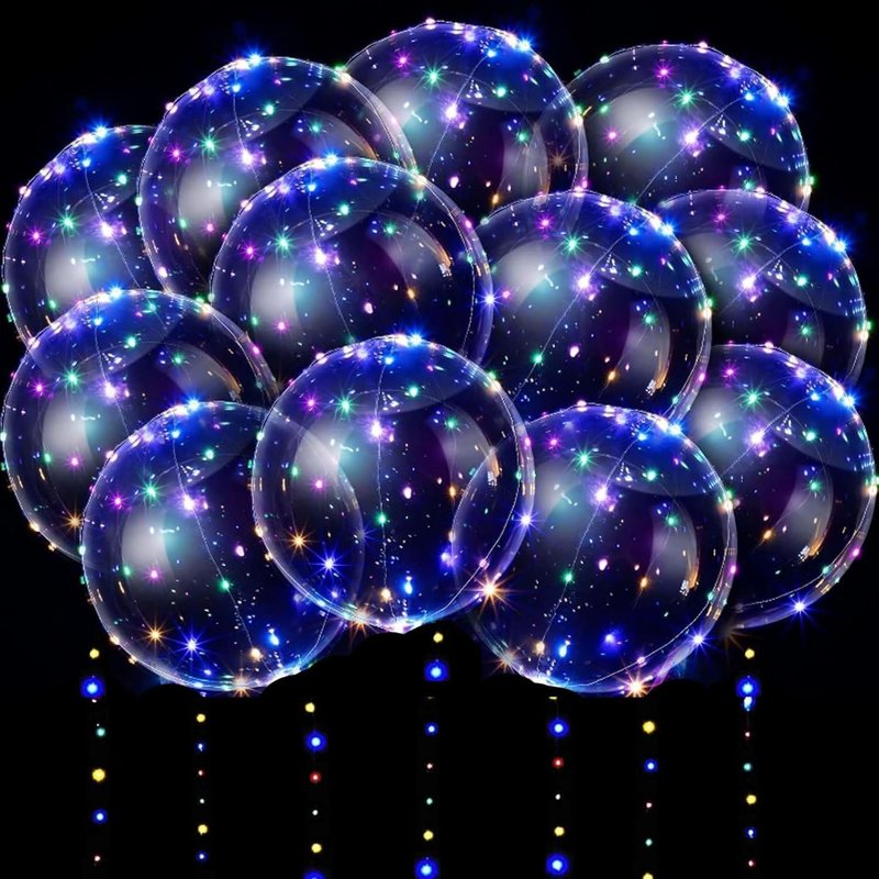 Cauc-Lot De 20 Ballons Lumineux À Led, Ballons Lumineux, Ballons Led, 61 Cm, Ballons D'anniversaire Avec Lumière, Guirlandes Lumineuses Pour Anniversaire, Saint-Valentin, Décoration De Fête