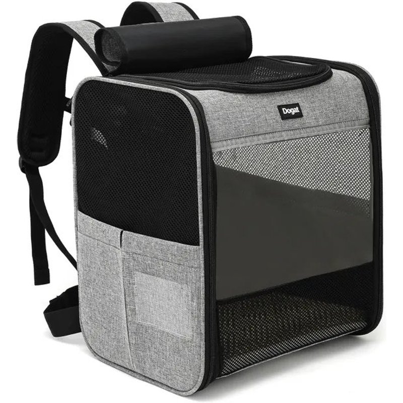 Sac À Dos Chat Chien, Sac À Dos De Voyage, Sac À Dos Pour Chat Chien Jusqu'à 15 Lbs / 7kg - Transparent - Gris