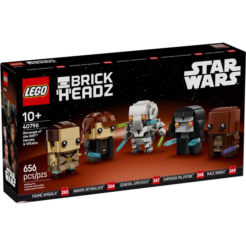 LEGO BrickHeadz - La Revanche des Sith, Héros et Méchants - 40796