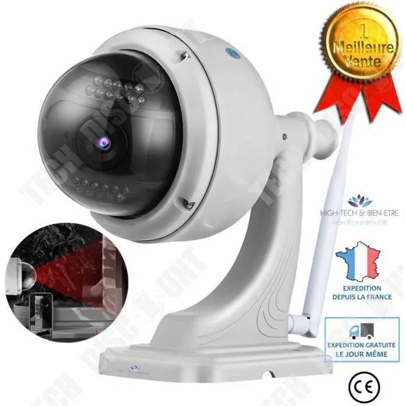 Caméra IP - TD® - Dôme motorisé extérieur - WIFI - HD 720P - Vision nocturne