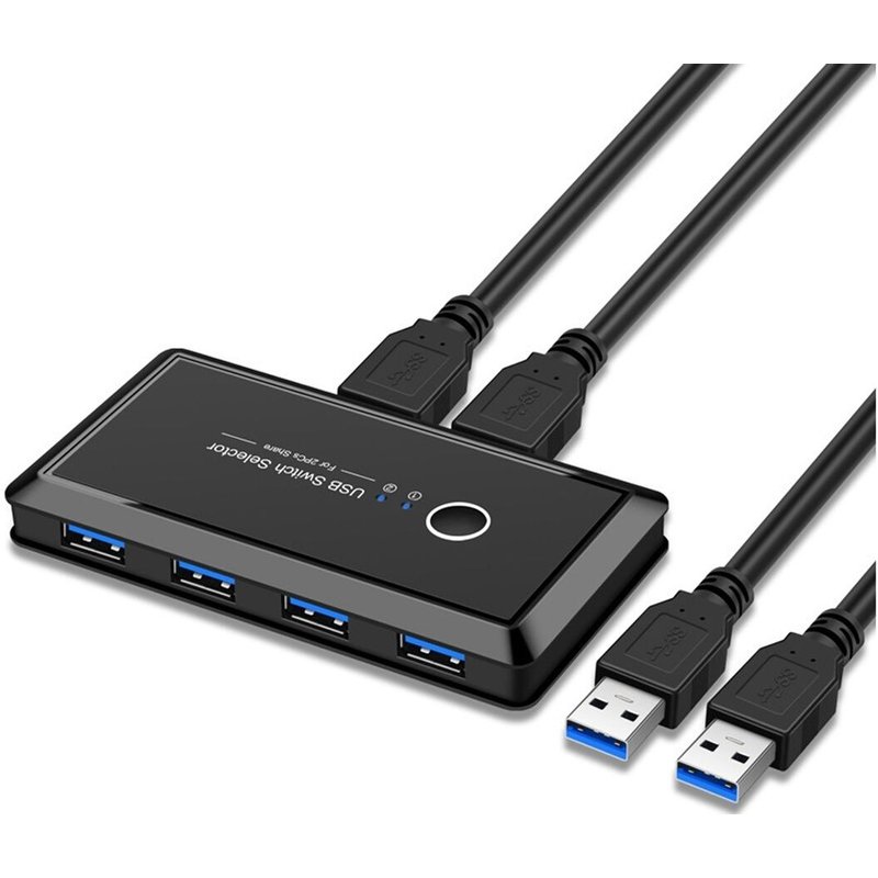 Hub USB Erard Switch USB 3,0 KVM 4 port USB pour 2 PC