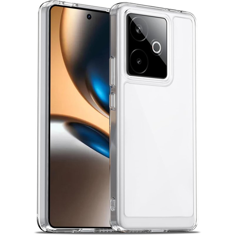 TRAHOO-Coque pour Realme GT 7/GT 7T 5G, Housse de Protection Antichoc, Anti-Jaunissemente, Anti-Rayures, Case Arrière Rigide en PC, Étui TPU Ultra-Mince, Transparente