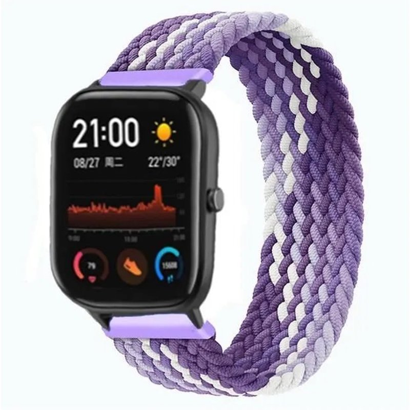 CONNECTEUR DE BRACELET ,Grape purple-22mm watch band-S--Bracelet de montre tressé pour Amazfit GTS 2e GTS2 GTR, 20mm 22mm 42-47mm st