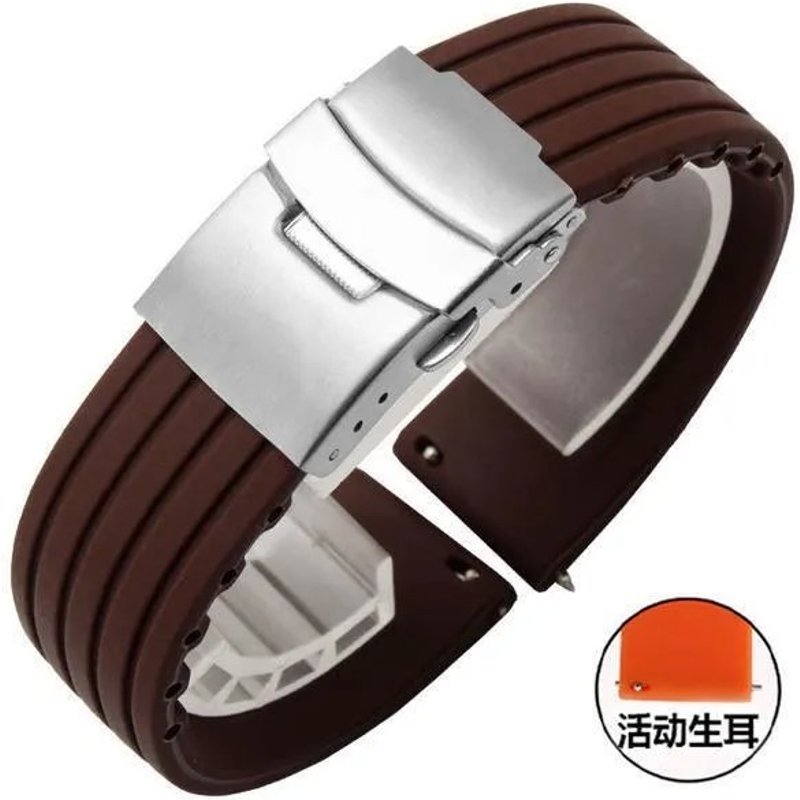 CONNECTEUR DE BRACELET ,Coffee-24mm--Bracelets de montre en Silicone à dégagement rapide, 20mm 22mm, pour Samsung Active 43mm 47mm,