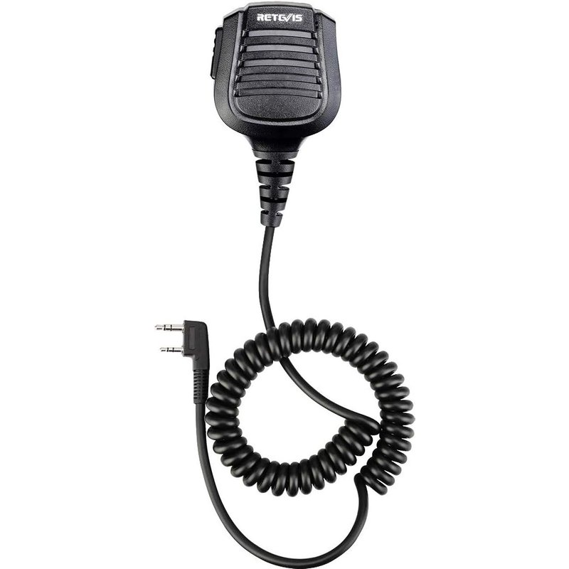 2 Broches Talkie Walkie Haut-Parleur Ip54 Étanche Compatible Avec Rt24 Rt27 Rt622 H777H Rt5R Baofeng Uv-5R Bf-88E Bf-888S Kenwood Talkies Walkies (1 Pcs)