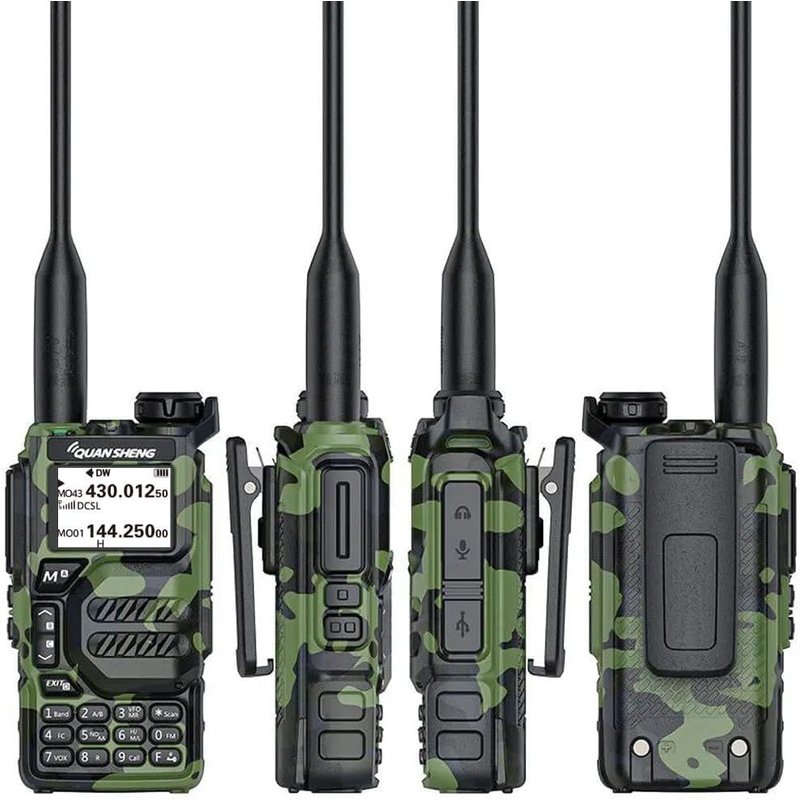 Quansheng Camouflage Uv-K5 Vhf Uhf Dual-Band Ham 5W Portable Bidirectionnel Radio Walkie Talki Fm Noaa Uv-K5