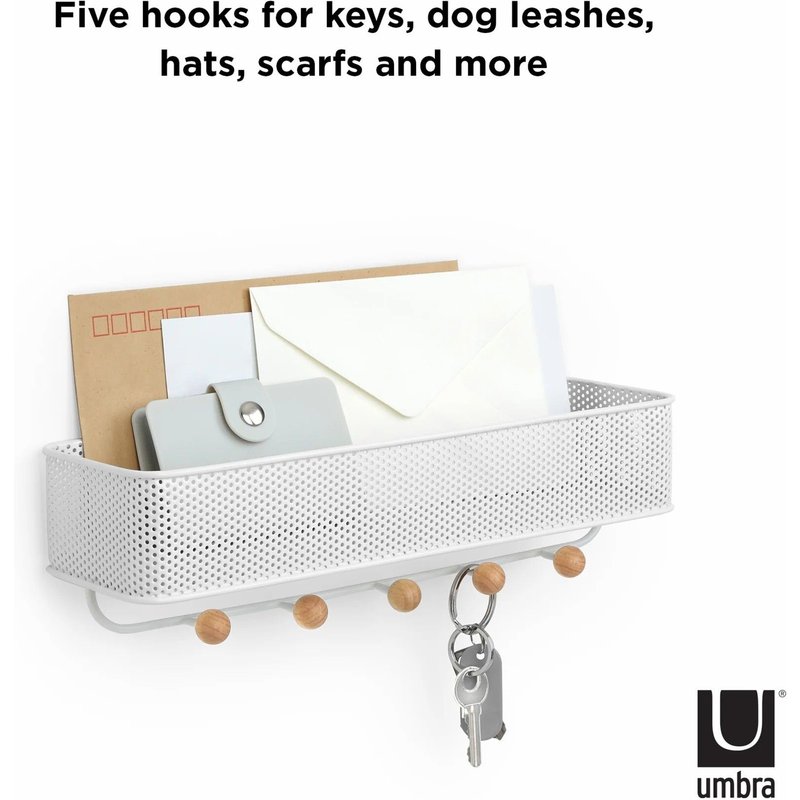 Organiseur Estique Métal Blanc