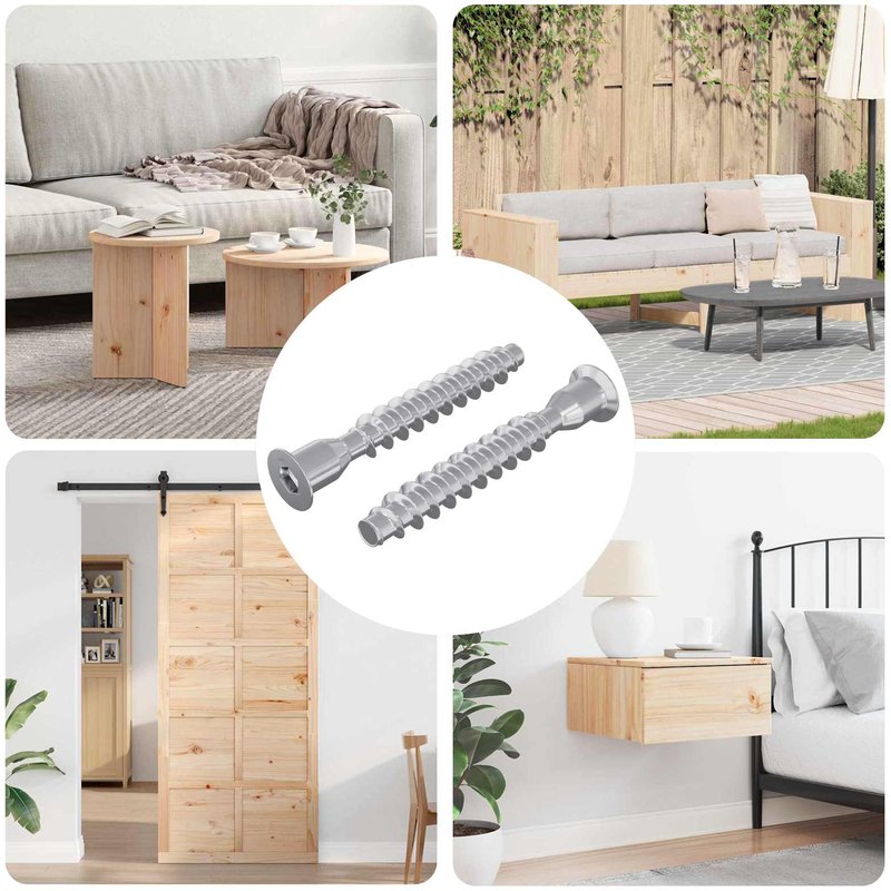 vidaXL Vis confirmat 2 pcs Argenté Mét¿¿