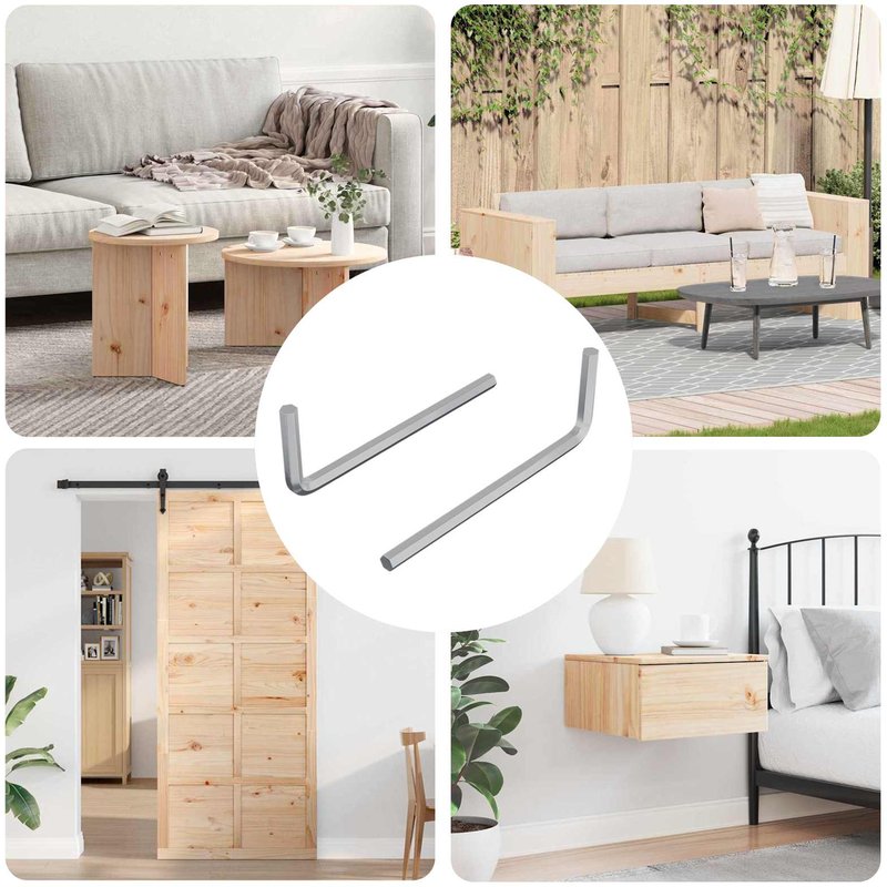 Vidaxl Clé Hexagonale 2 Pcs Argenté 32 X 86 Mm Acier