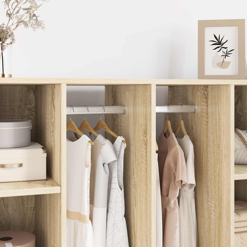 vidaXL Tige de placard 12 pcs Argenté 764 x 15 x 29 mm