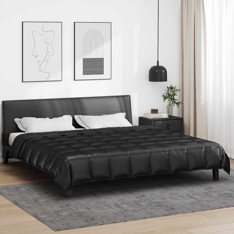 vidaXL Duvet complet toute l'année Noir 240 x 260 cm