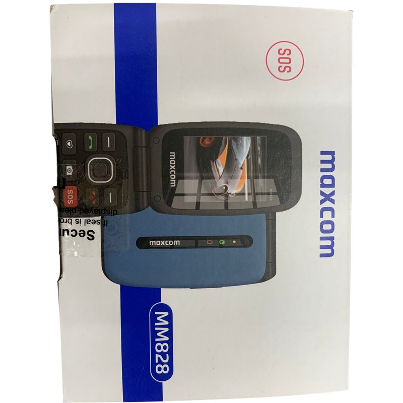 TA(C)lA(C)phone portable Maxcom Telephone MM 828 4G dual SIM Bleu