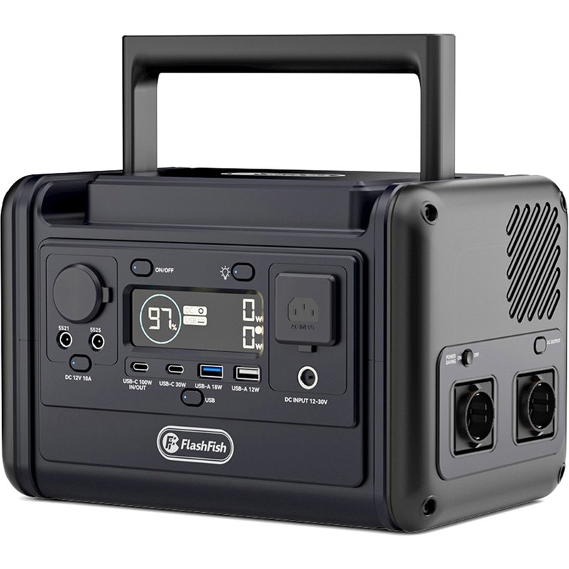 Flashfish T300Pro Station d'alimentation portable, capacité de 230 Wh, puissance nominale de 300 W (600 W en crête), courant alternatif à onde sinusoïdale pure, 9 ports de sortie