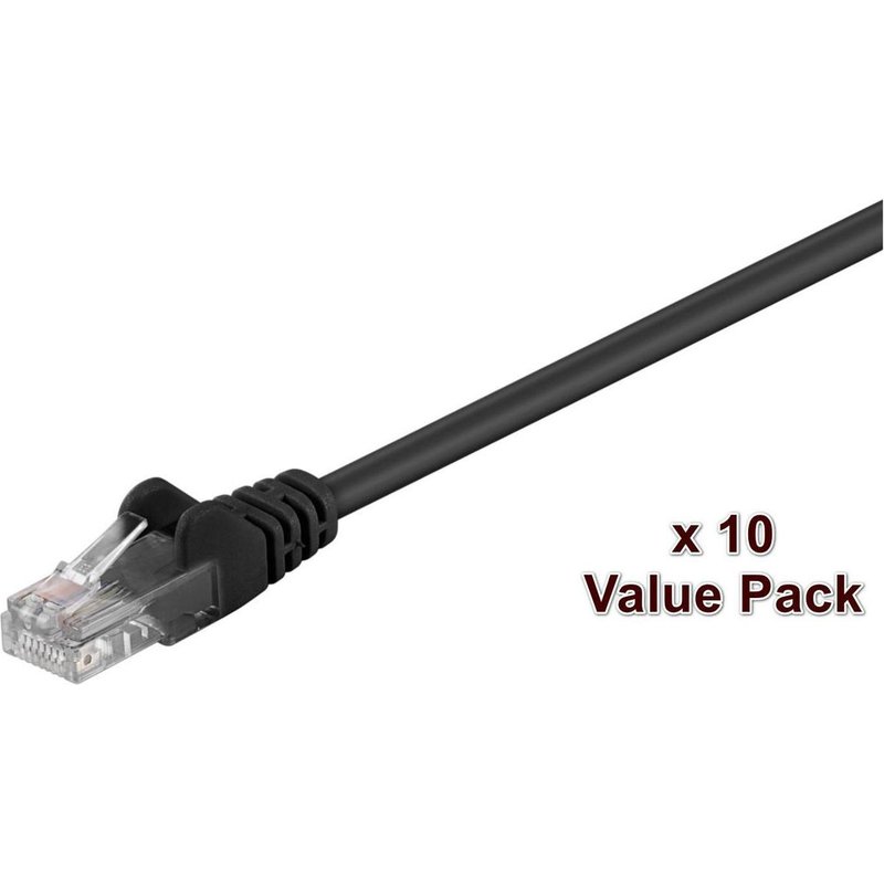 Microconnect V-UTP507SVP câble de réseau Noir 7 m Cat5e U/UTP (UTP)