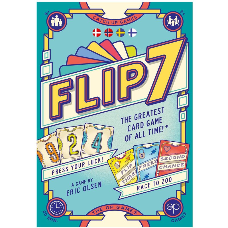 Asmodee Flip 7 Nordic 20 Min Jeu De Société Echange De Carte