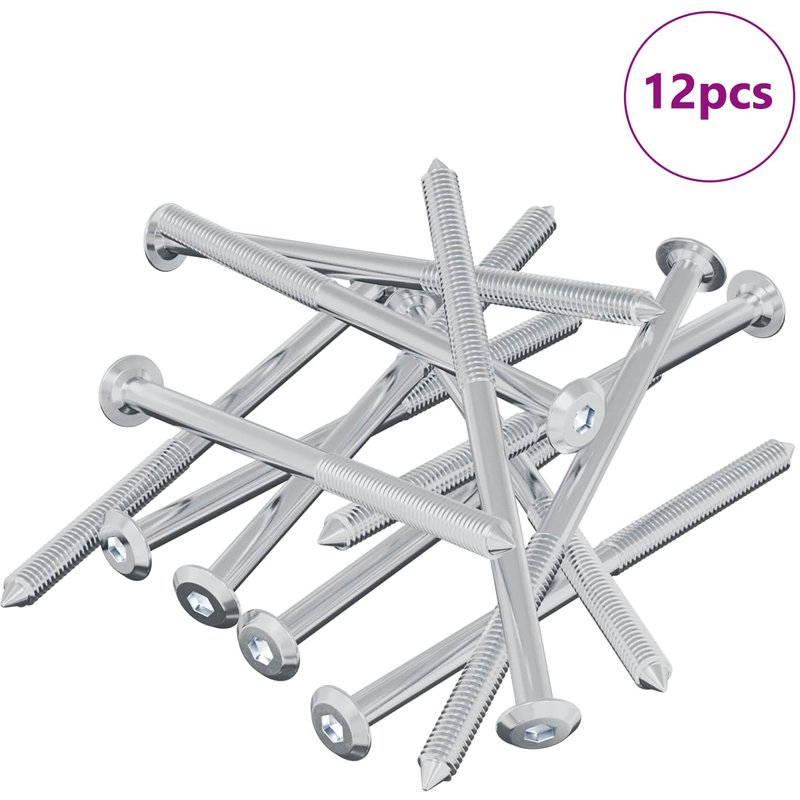 vidaXL Vis 12 pcs Argenté M6 x 100 mm Acier