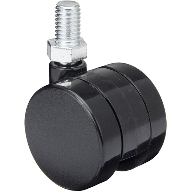 Roulette de meuble 40mm avec axe M10 noir