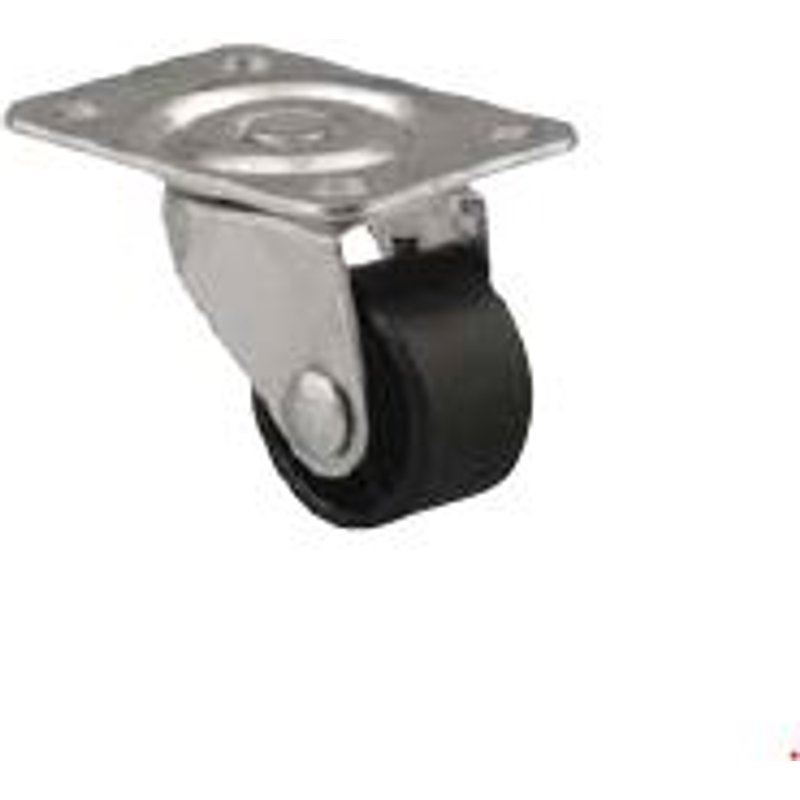 Roulette de meuble 25mm pivotante noire