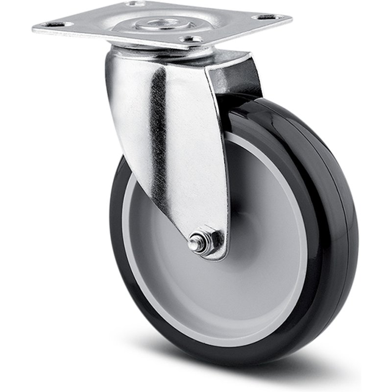 Roulette de meuble pivotante 1470 bande souple O 75mm