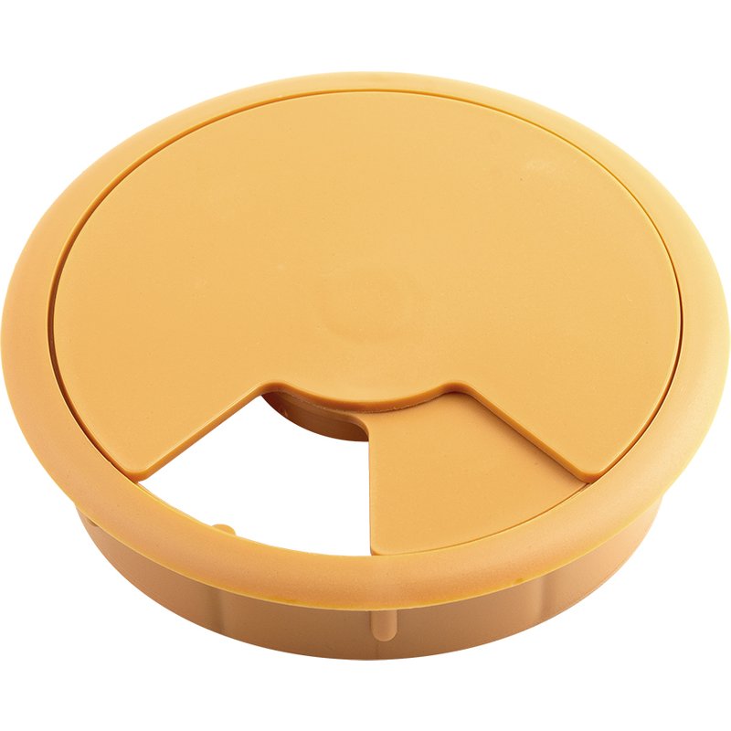 Passe-câble plastique 80mm hetre clair